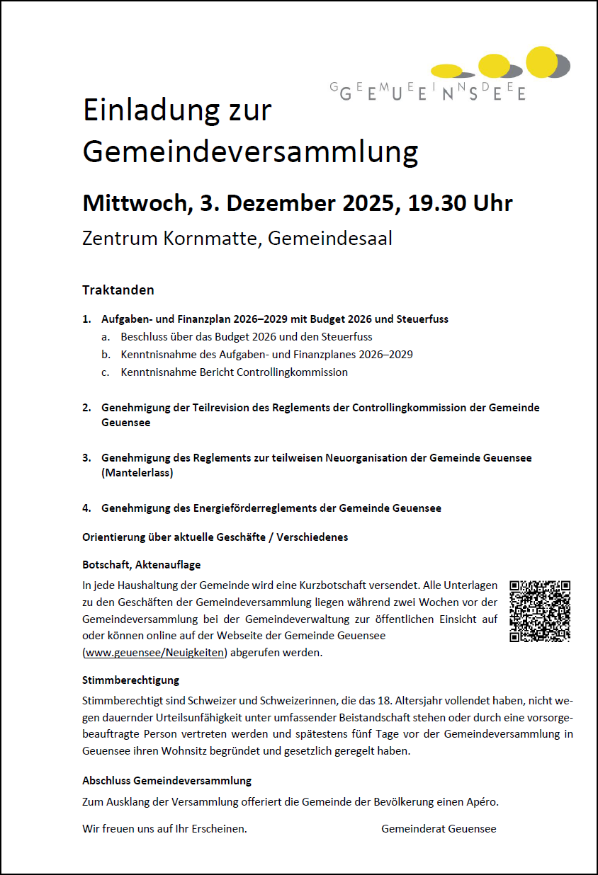 Einladung GV 03.12.2025